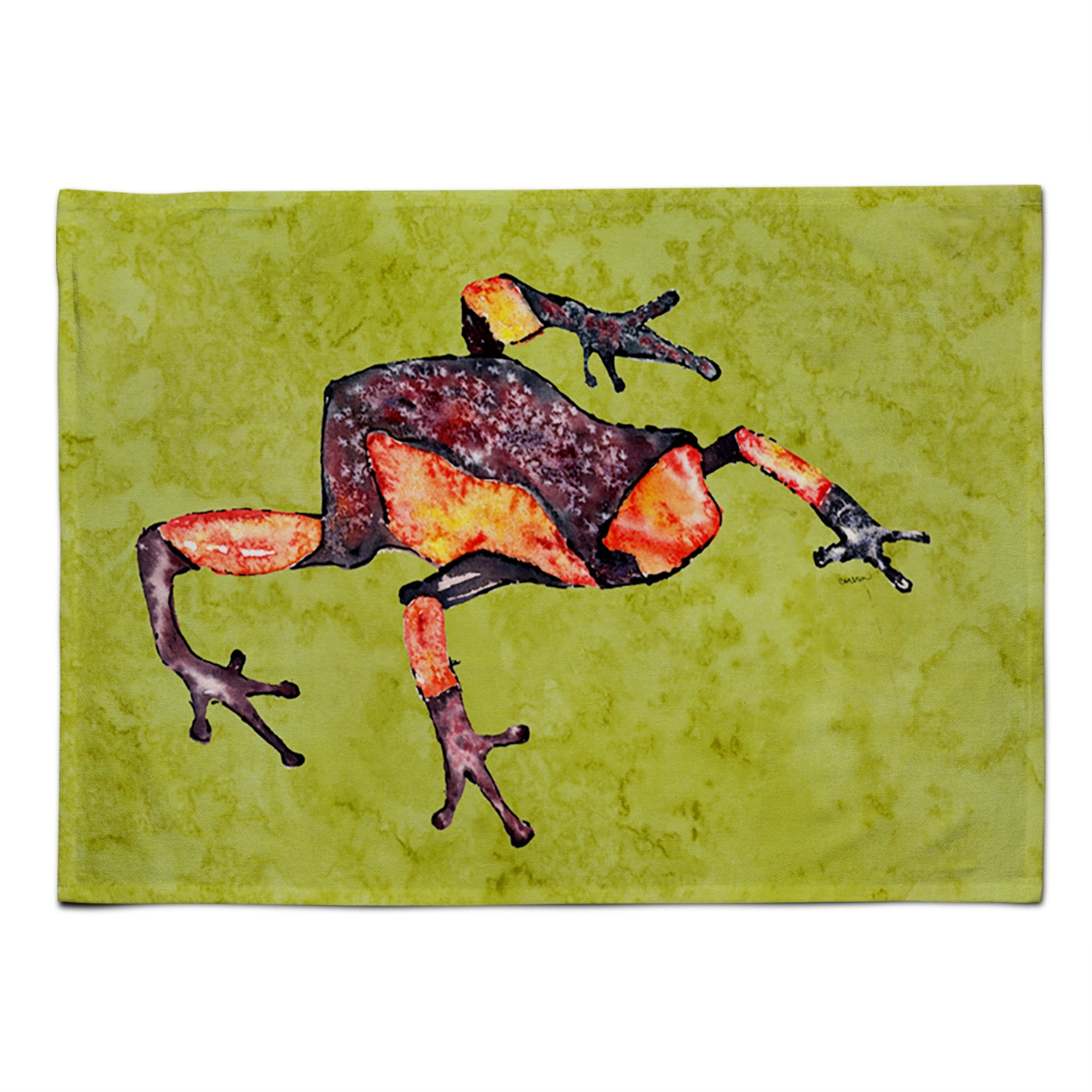 Caroline'S Treasures 8689Plmt Frog Fabric Placemat, Multicolor