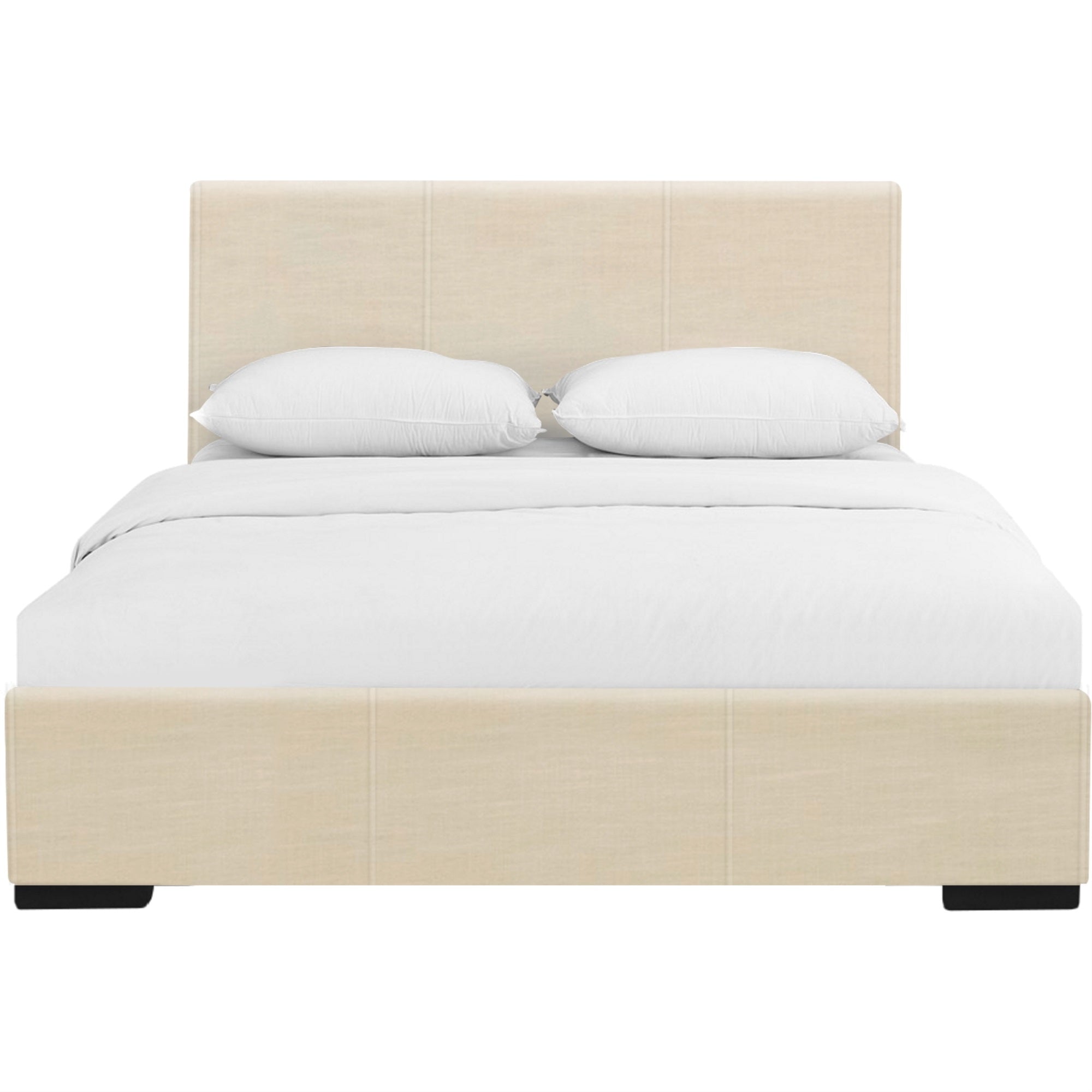 Hindes Upholstered Platform Bed, Beige, Twin