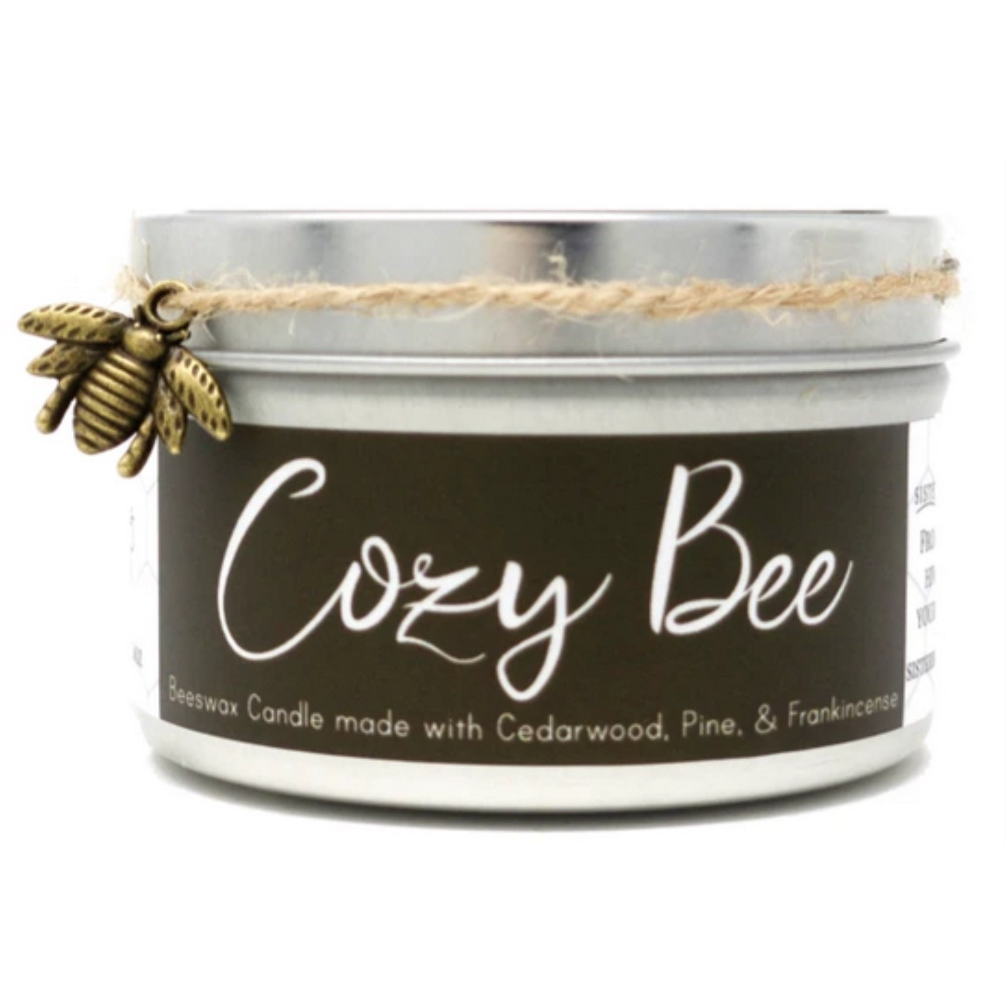 Beeswax Candle - Cozy Bee (With Cedarwood, Pine, & Frankincense)