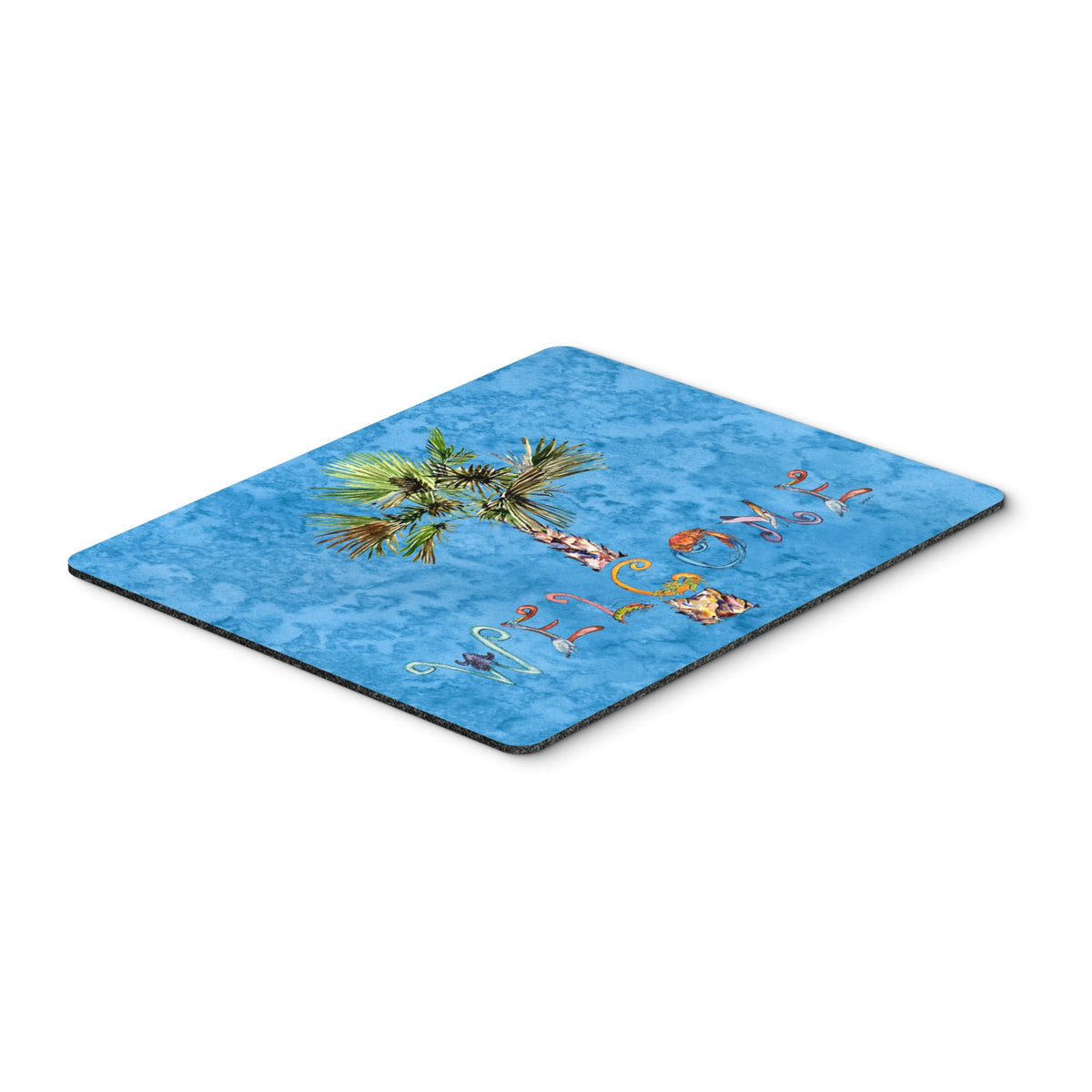 Caroline'S Treasures Welcome Palm Tree On Blue Mouse Pad/Hot Pad/Trivet (8708Mp)