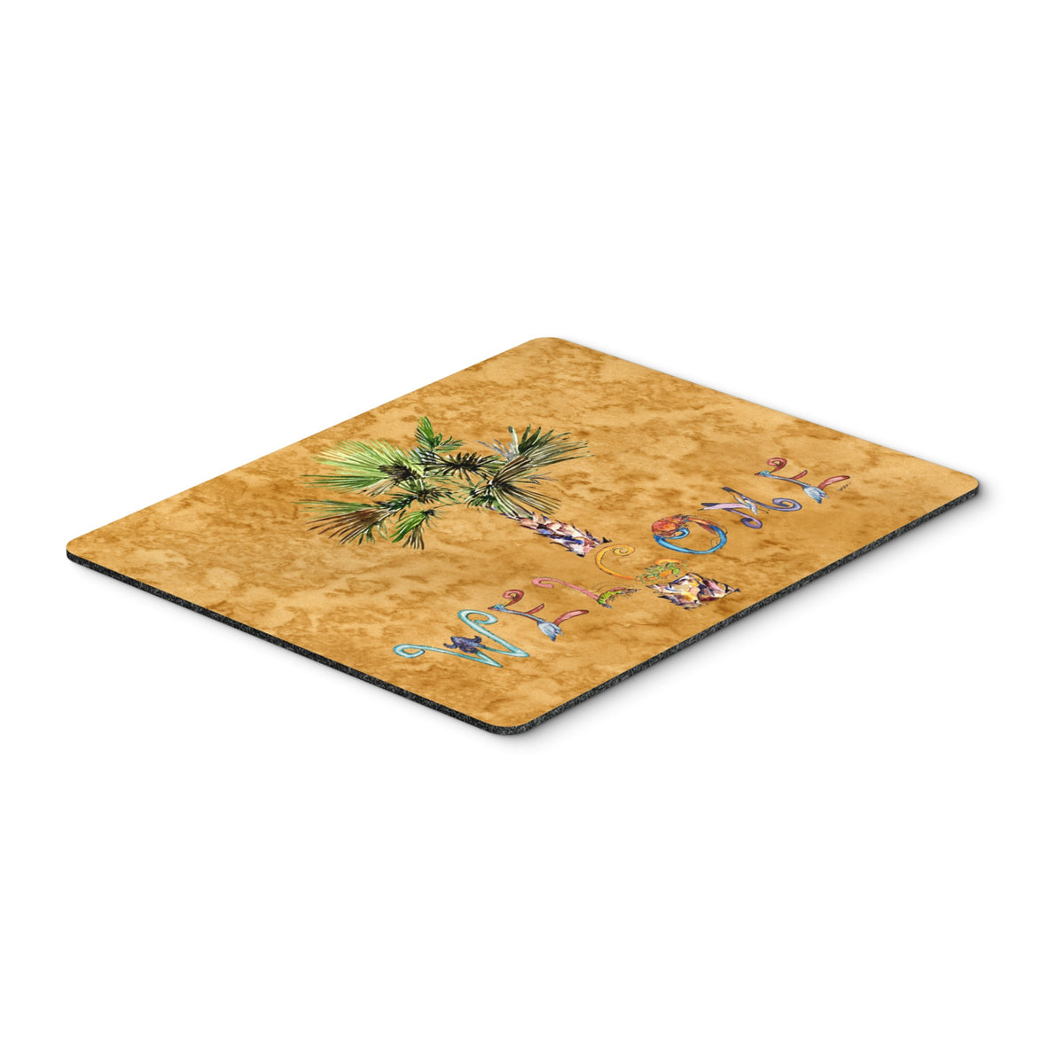 Caroline'S Treasures Welcome Palm Tree On Gold Mouse Pad/Hot Pad/Trivet (8709Mp)