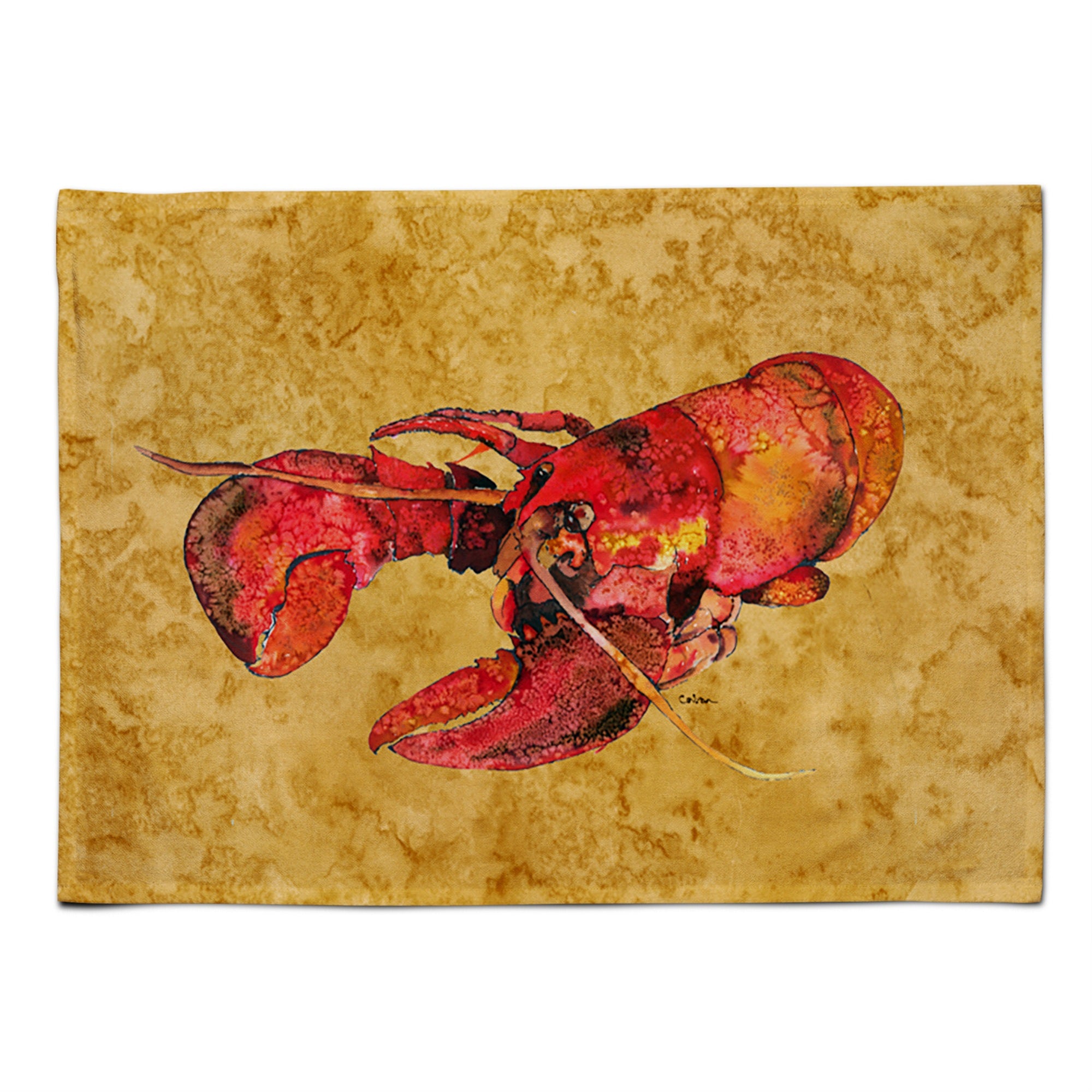 Caroline'S Treasures 8715Plmt Lobster Cooked Fabric Placemat, Multicolor
