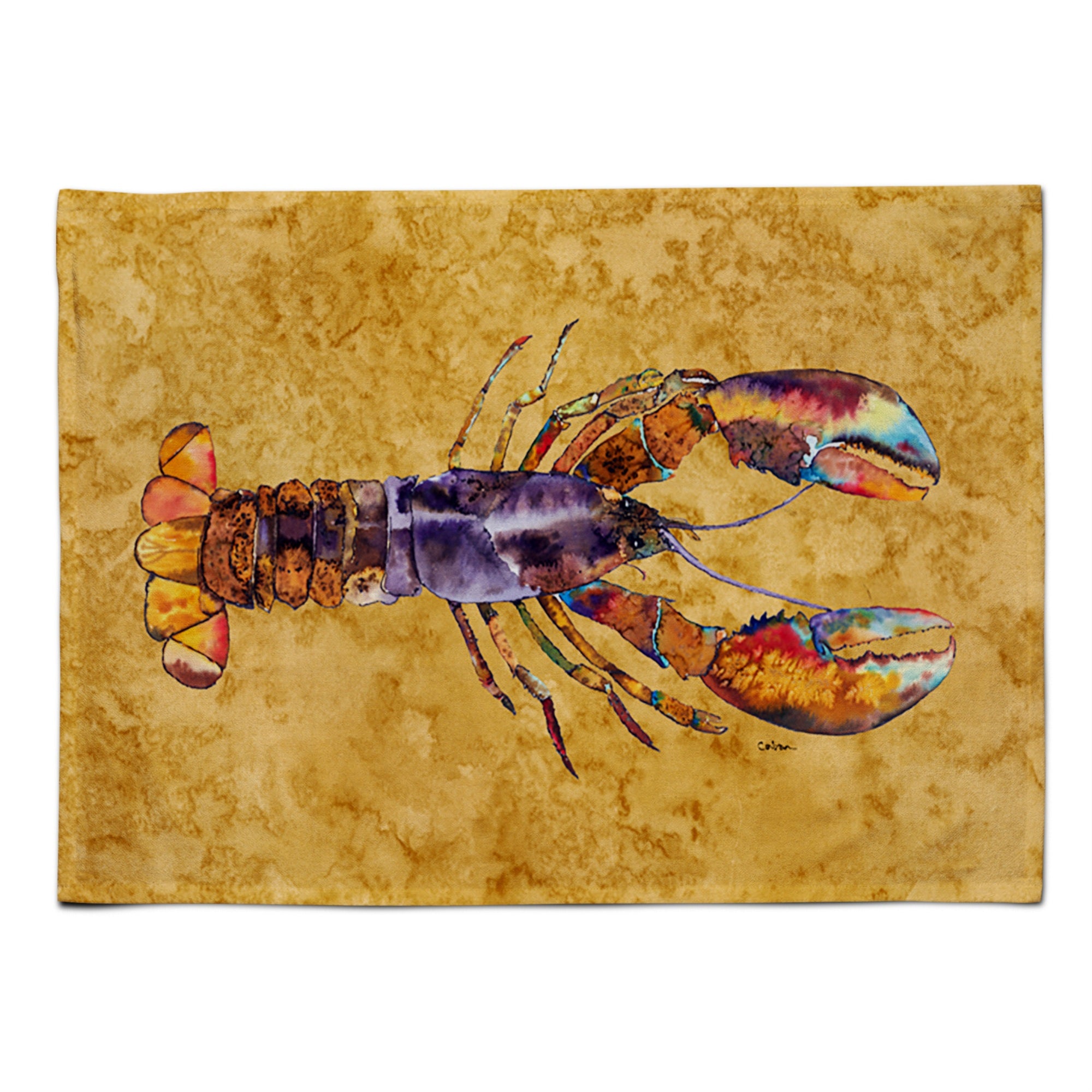 Caroline'S Treasures 8716Plmt Lobster Fresh Fabric Placemat, Multicolor