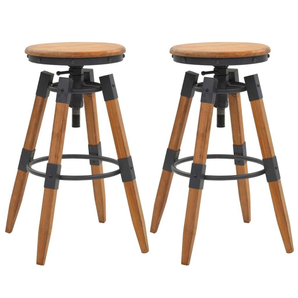 Vidaxl Bar Stools 2 Pcs Solid Fir Wood