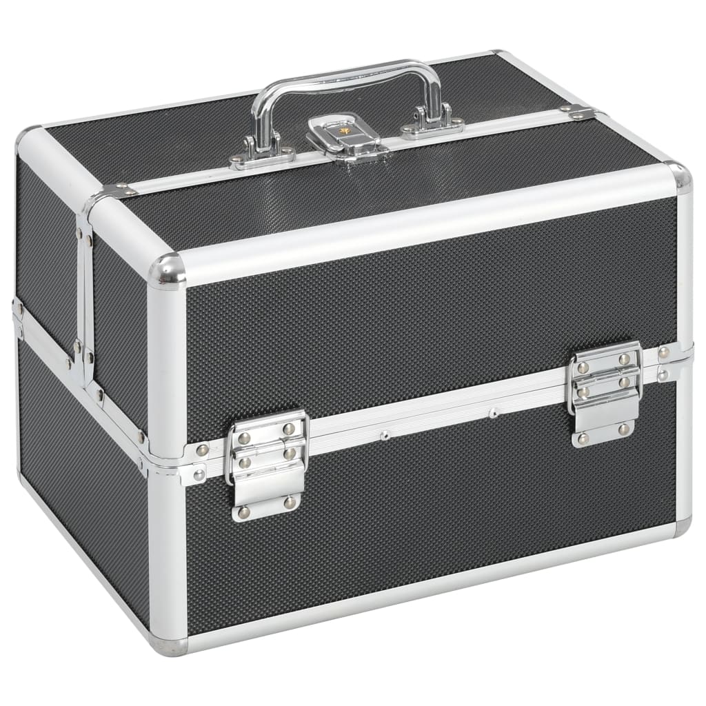 Vidaxl Make-Up Case 8.7X11.8X8.3 Black Aluminum