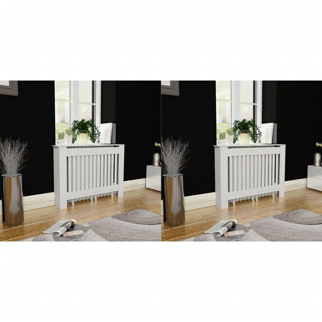Vidaxl Radiator Covers 2 Pcs White Mdf 44.1