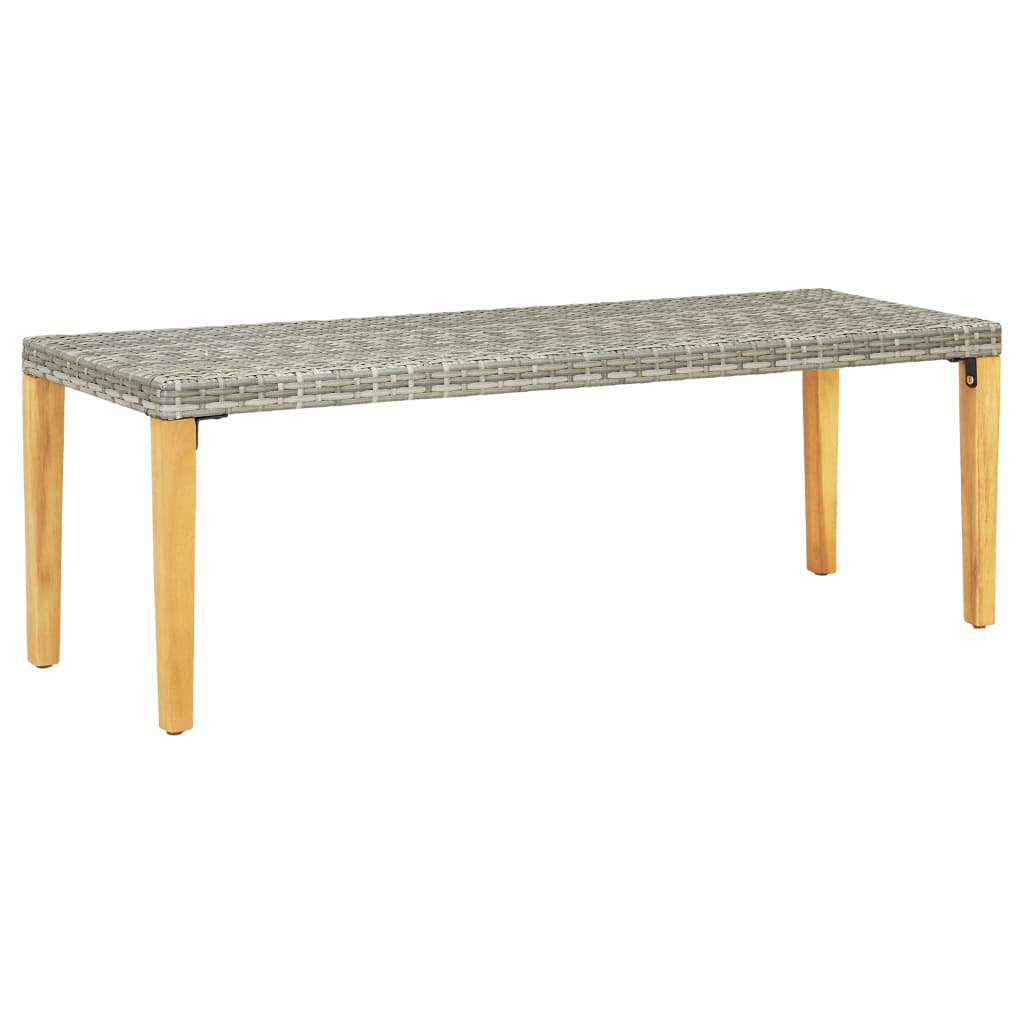 Vidaxl Patio Bench 31.5 Poly Rattan Gray