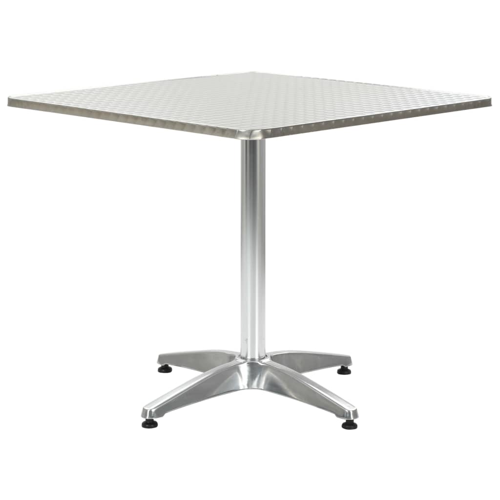 Vidaxl Patio Table Silver 31.5X31.5X27.6 Aluminum