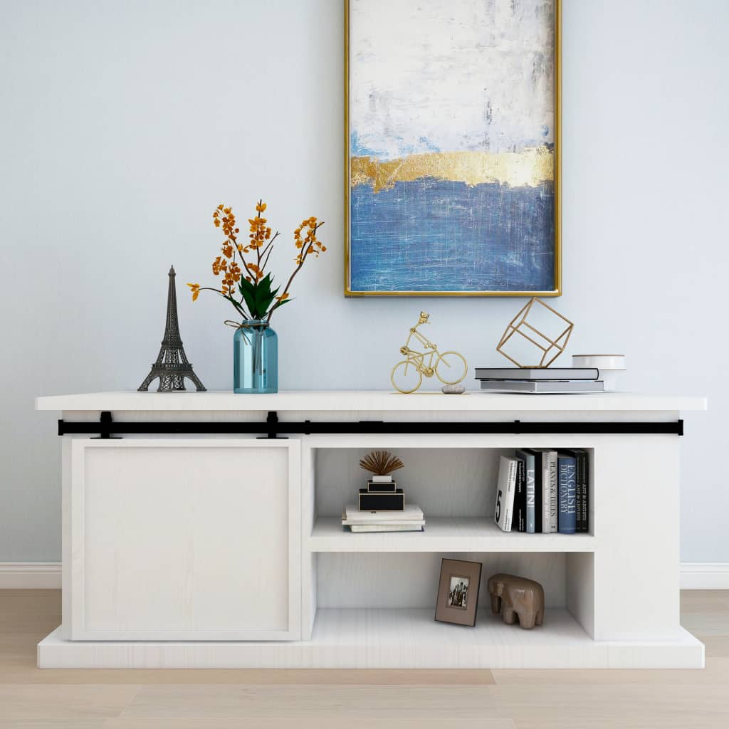 Vidaxl Mini Sliding Barn Door Kit Carbon Steel 72