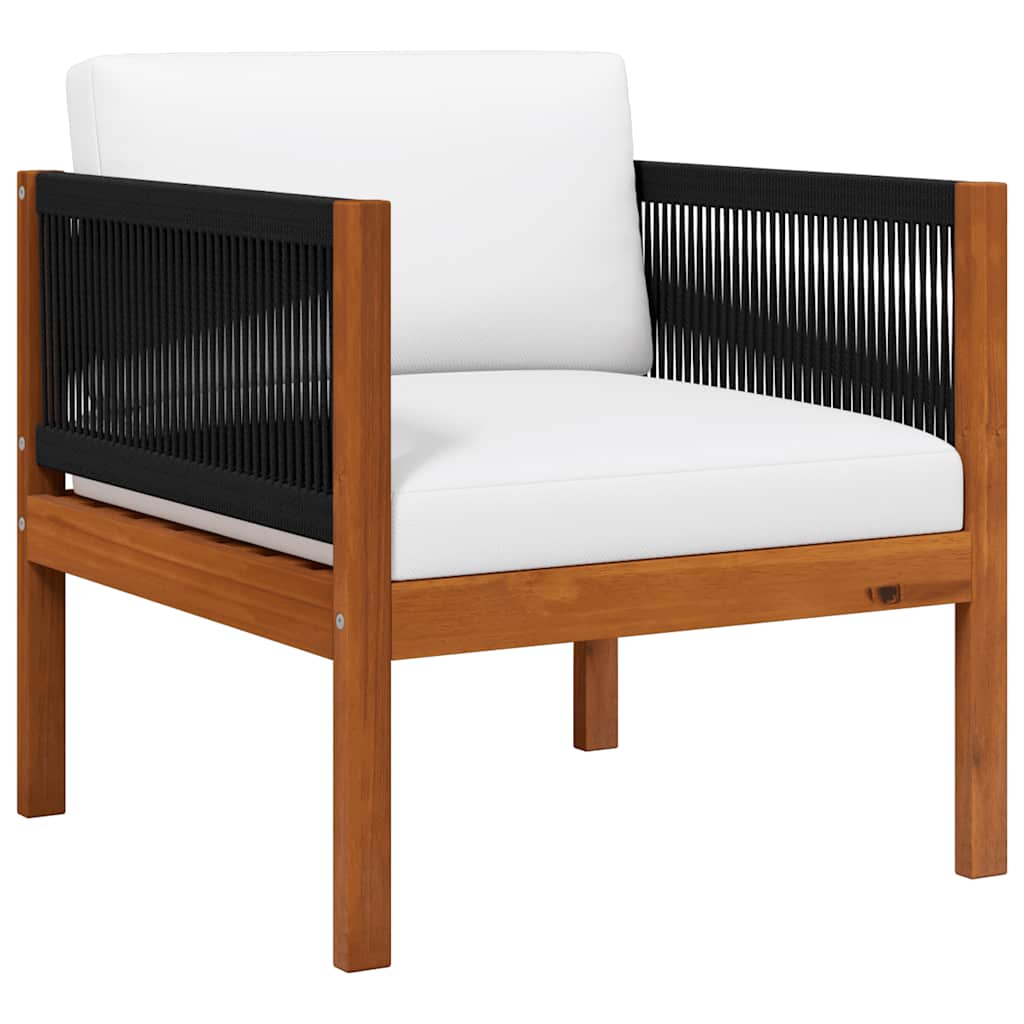 Vidaxl Patio Chair With Cushion Solid Acacia Wood