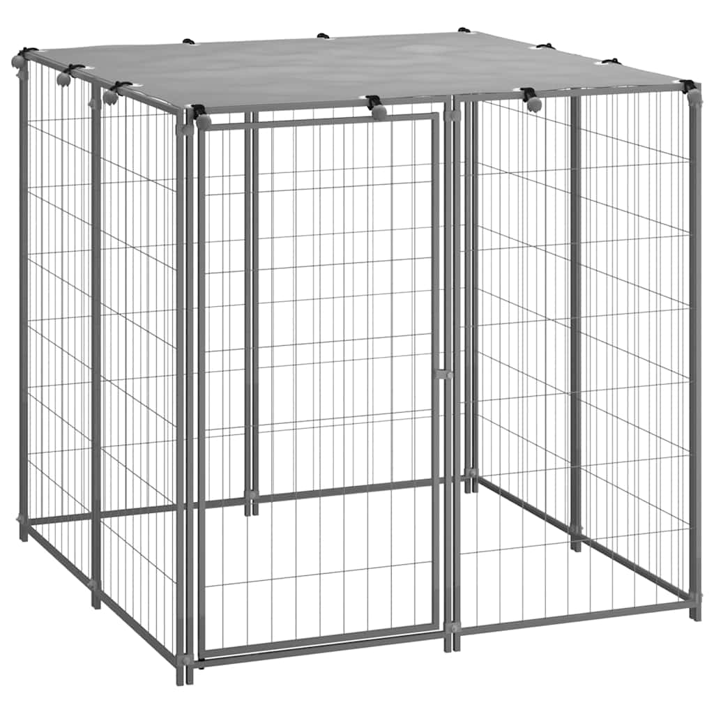 Vidaxl Dog Kennel Silver 43.3X43.3X43.3 Steel