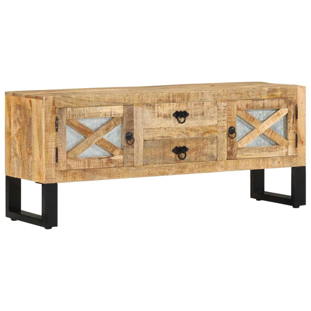 Vidaxl Tv Cabinet 43.3X11.8X17.7 Rough Mango Wood
