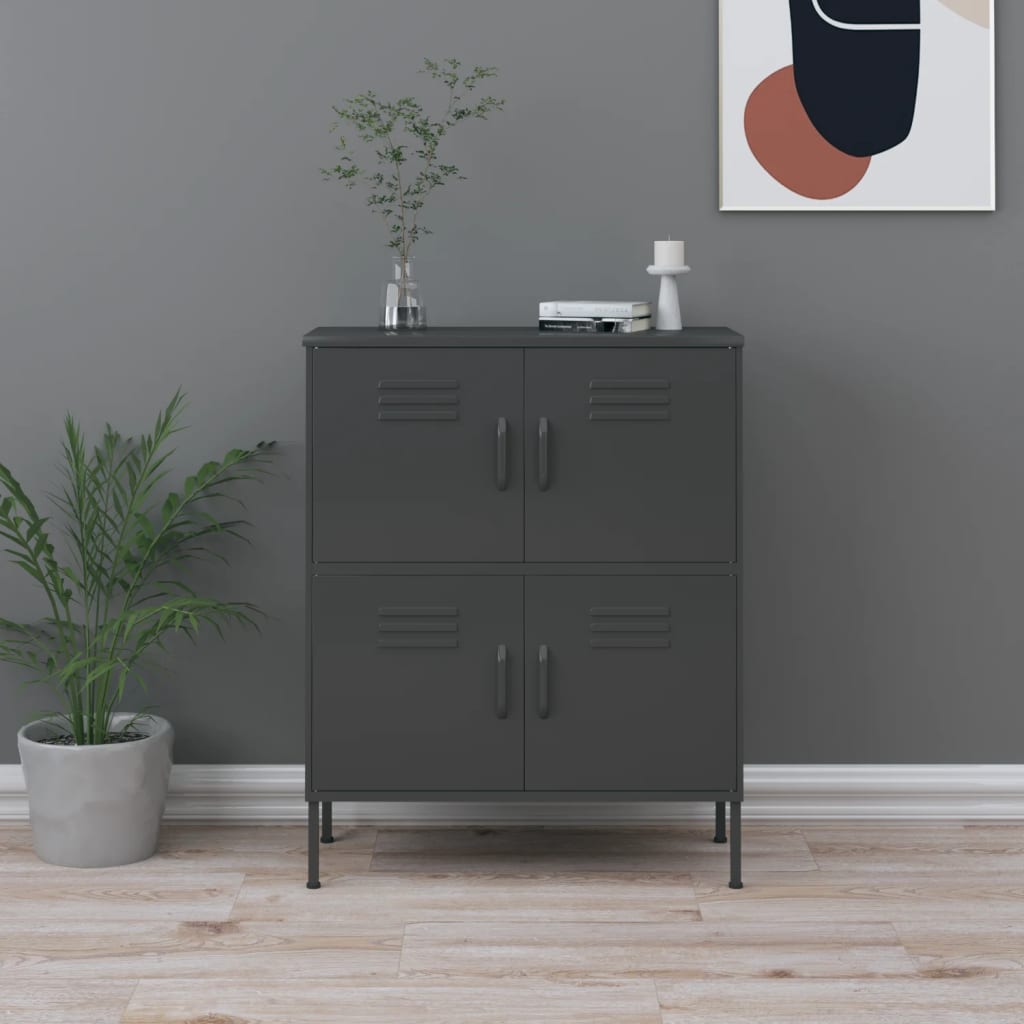 Vidaxl Storage Cabinet Anthracite 31.5X13.8X40 Steel