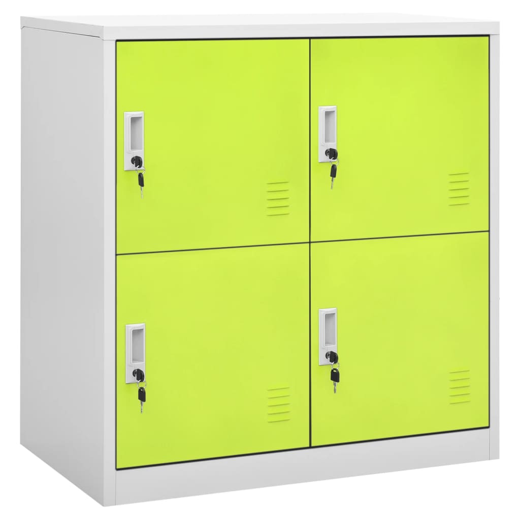 Vidaxl Locker Cabinet Light Gray And Green 35.4X17.7X36.4 Steel