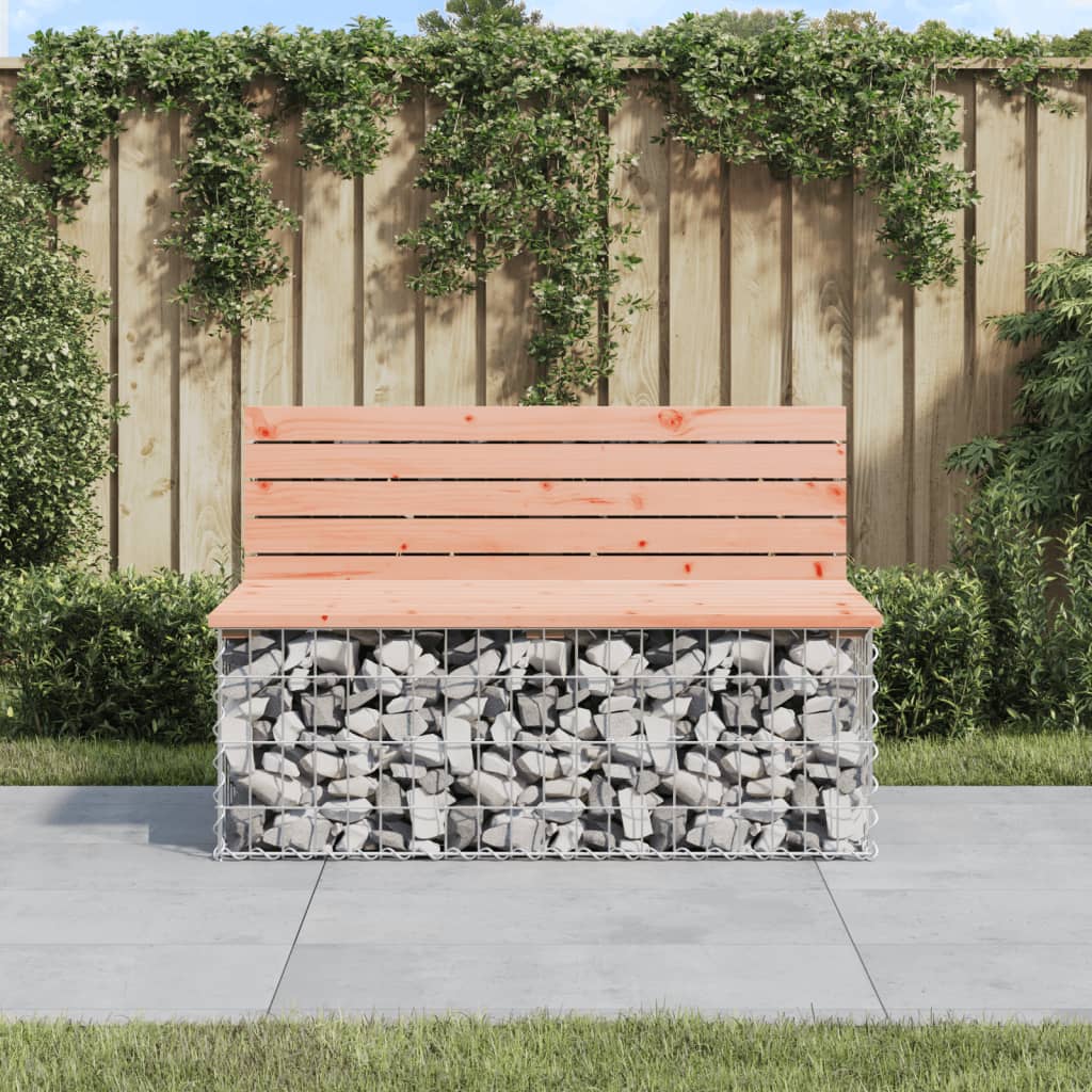 Vidaxl Patio Bench Gabion Design 40.6X27.6X25.6 Solid Wood Douglas
