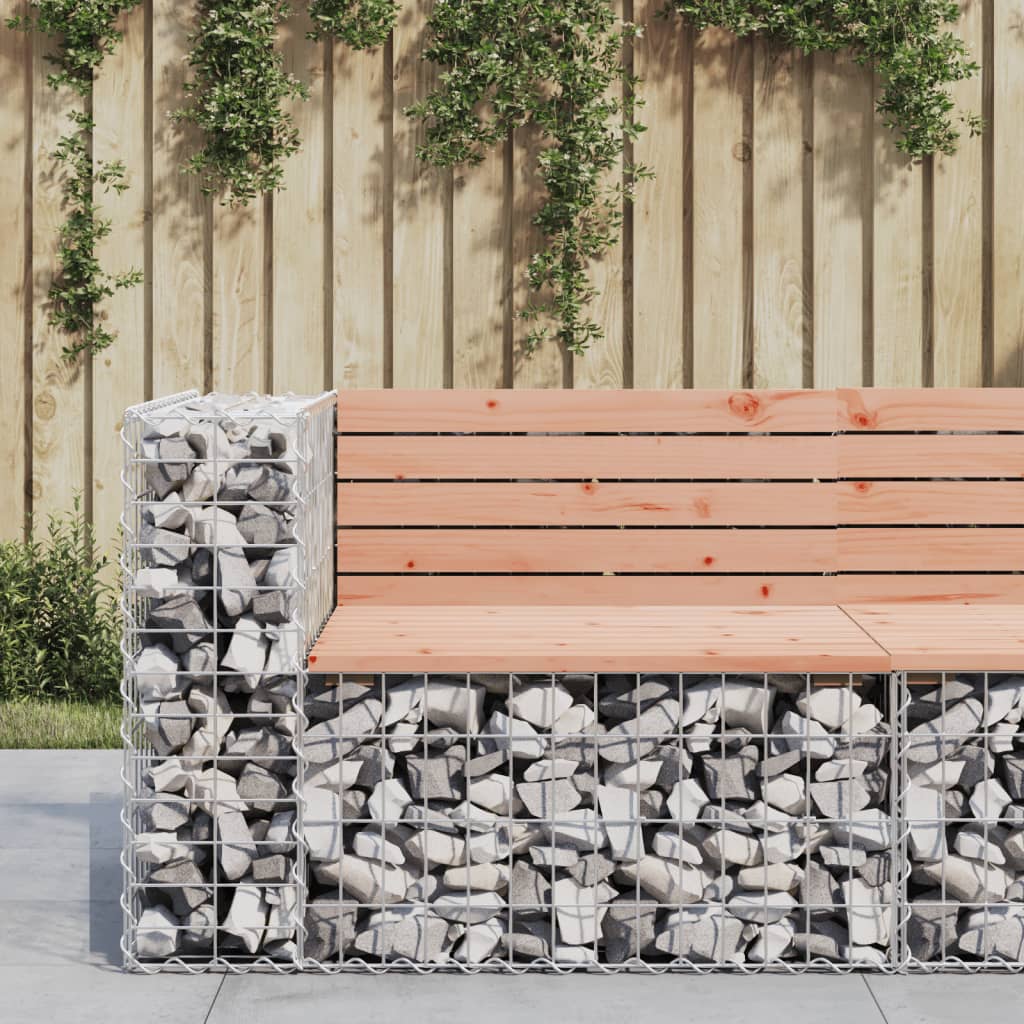 Vidaxl Patio Bench Gabion Design 36.2X28X25.8 Solid Wood Douglas