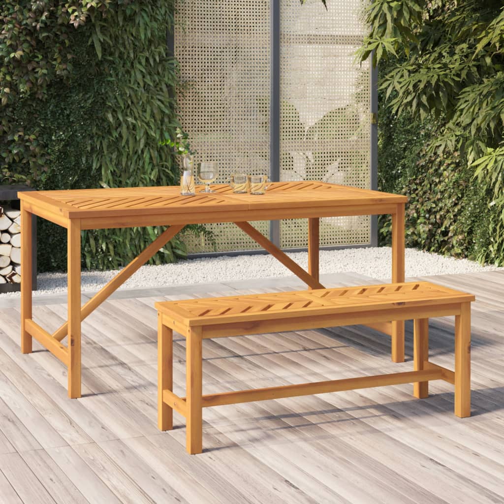 Vidaxl Patio Bench 43.3 Solid Wood Acacia