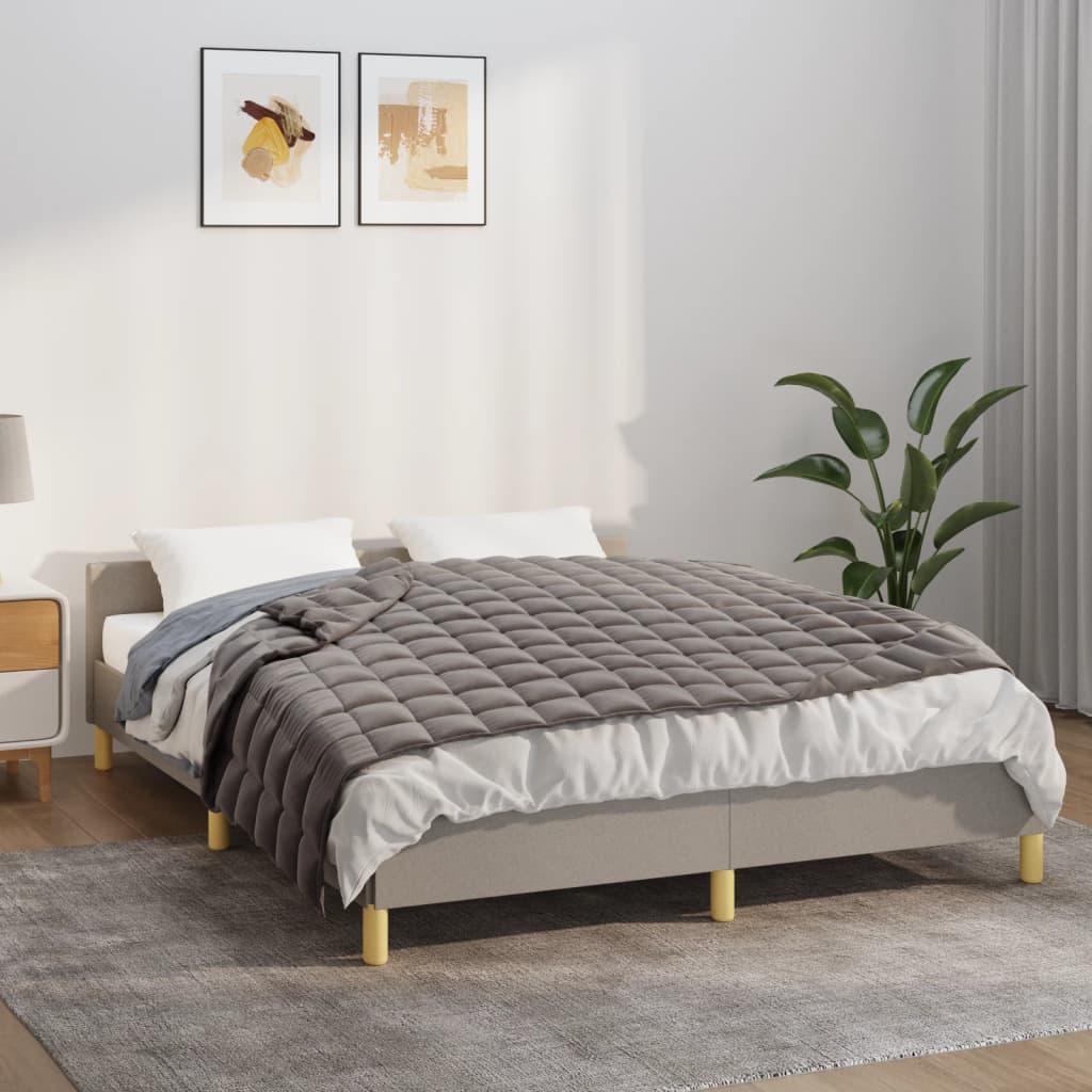 Vidaxl Weighted Blanket Gray 55.1X78.7 22 Lb Fabric