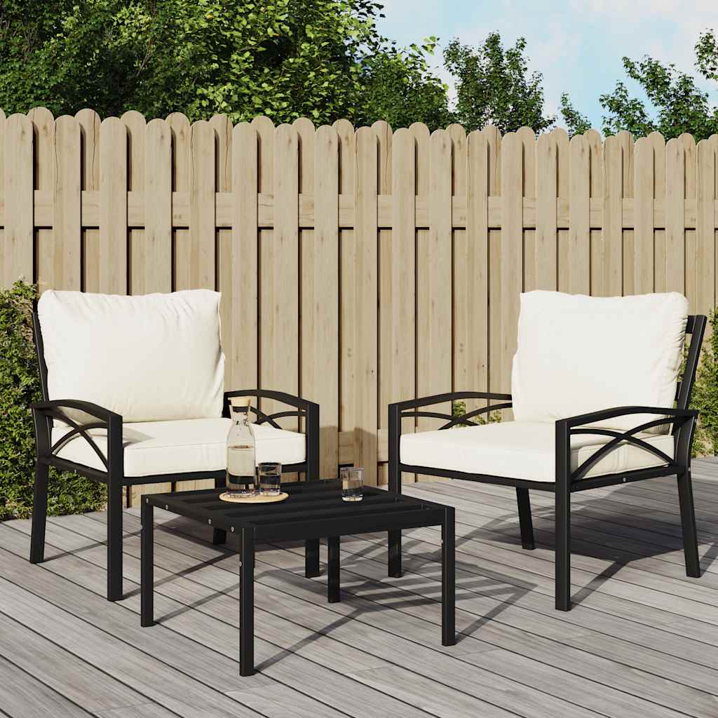 Vidaxl Patio Chairs With Sand Cushions 2 Pcs 26.8X29.9X31.1 Steel