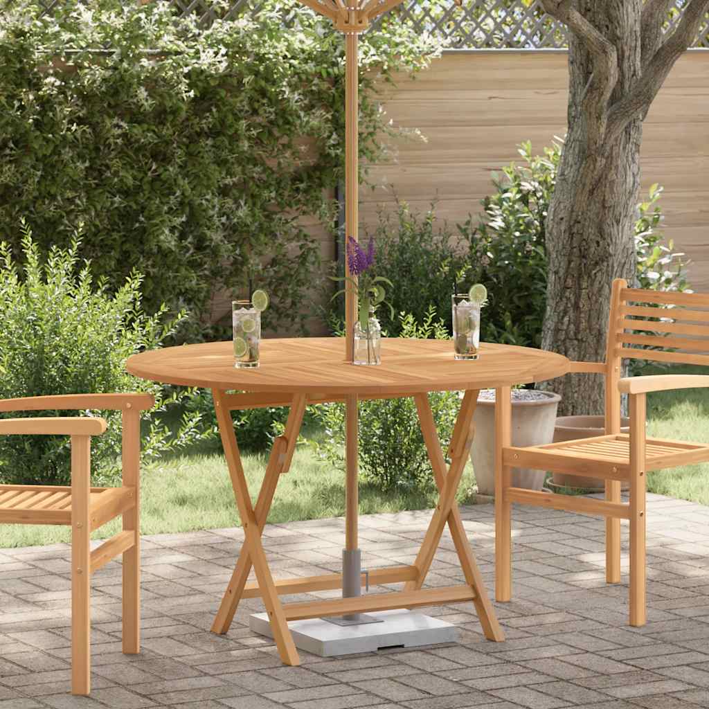 Vidaxl Folding Patio Table  47.2X29.5 Solid Wood Teak