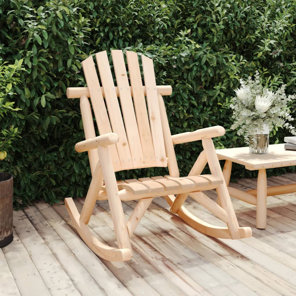 Vidaxl Patio Rocking Chair 27.2X37.8X39.8 Solid Wood Spruce
