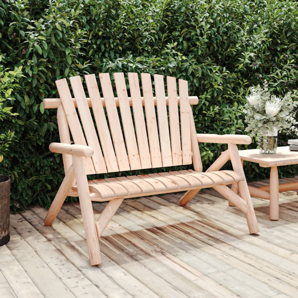 Vidaxl 2-Seater Patio Bench 46.9X33.5X38.6 Solid Wood Spruce