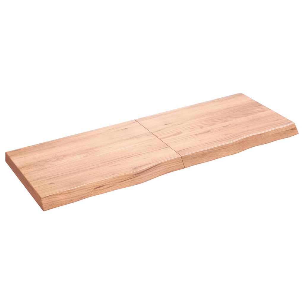 Vidaxl Table Top Light Brown 55.1X19.7X(0.8-2.4) Treated Solid Wood Oak
