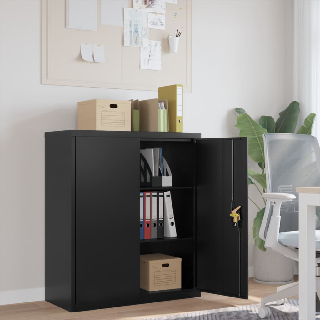 Vidaxl File Cabinet Black 35.4X15.7X41.3 Steel