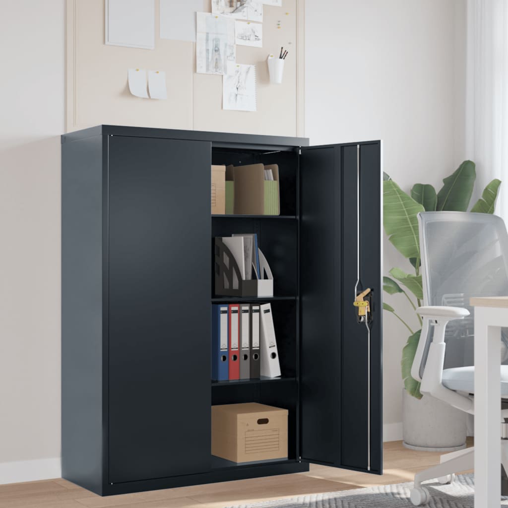 Vidaxl File Cabinet Anthracite 35.4X15.7X55.1 Steel