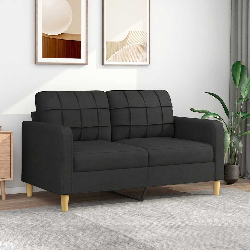 Vidaxl 2-Seater Sofa Black 55.1 Fabric
