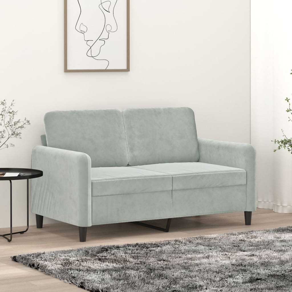 Vidaxl 2-Seater Sofa Light Gray 47.2 Velvet