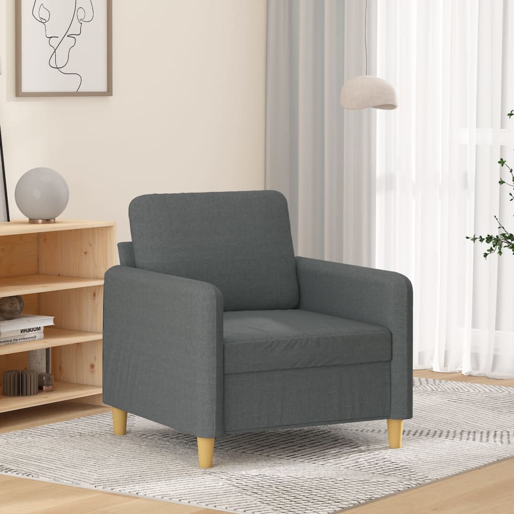 Vidaxl Sofa Chair Dark Gray 23.6 Fabric
