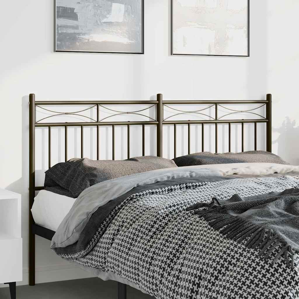 Vidaxl Metal Headboard Black 53.1