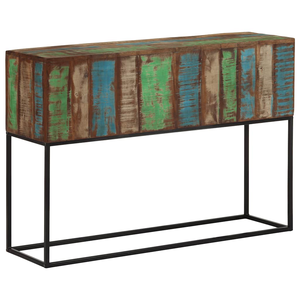 Vidaxl Console Table 43.3X11.8X29.5 Solid Wood Reclaimed And Iron