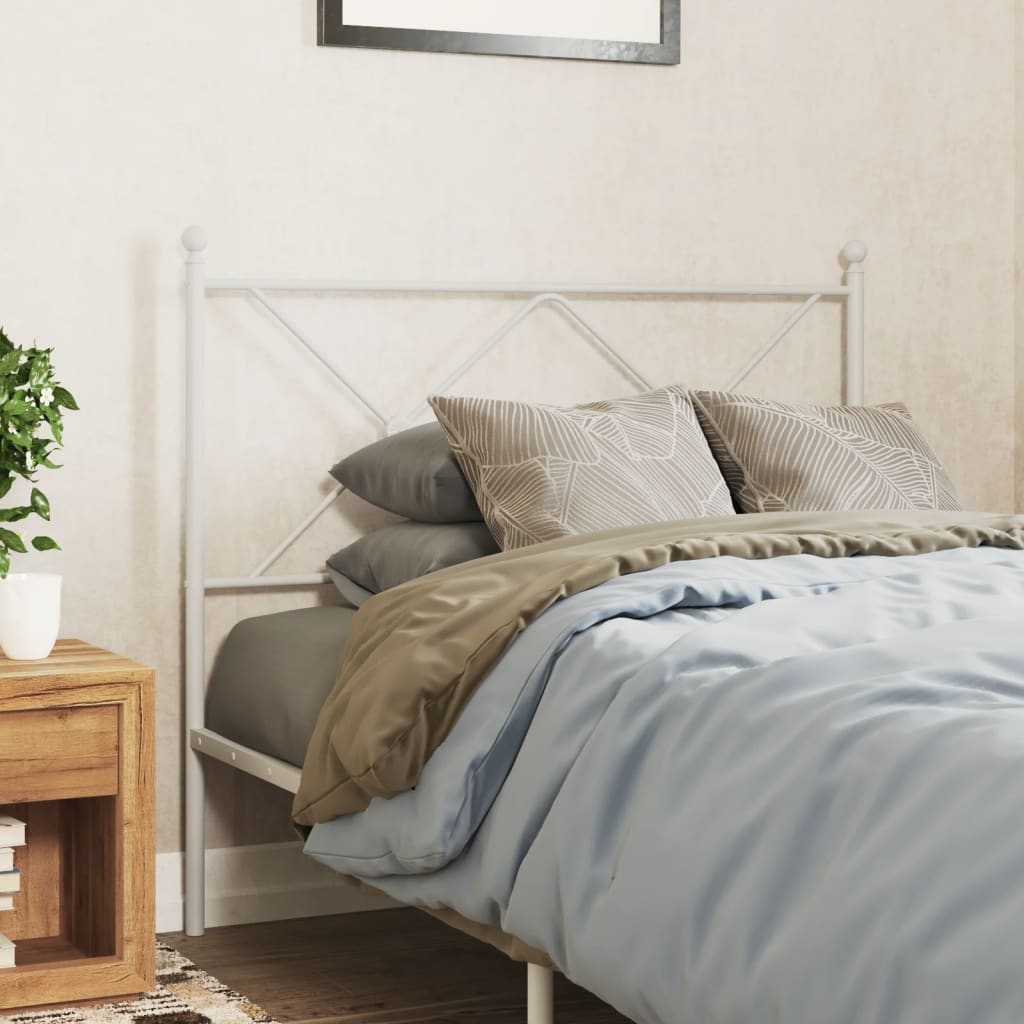 Vidaxl Metal Headboard White 39.4