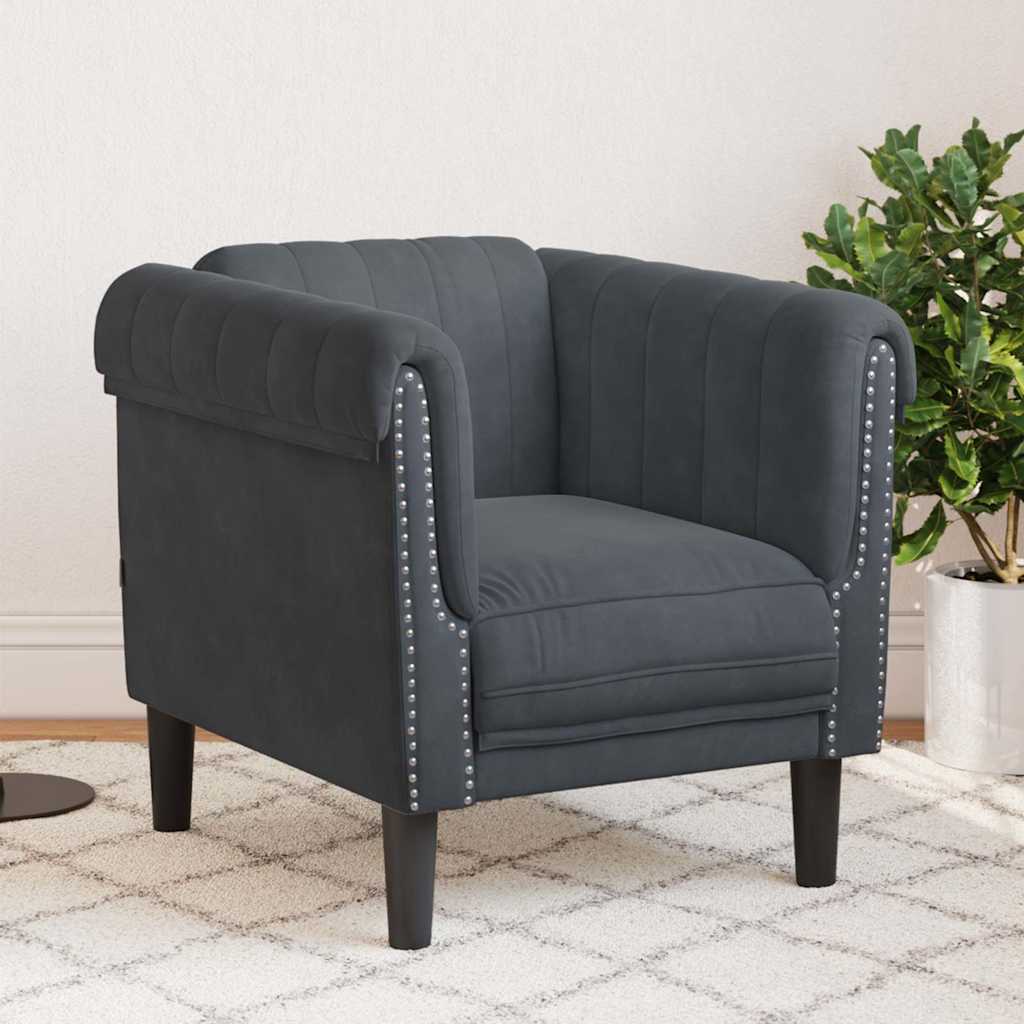 Vidaxl Sofa Chair Dark Gray Velvet