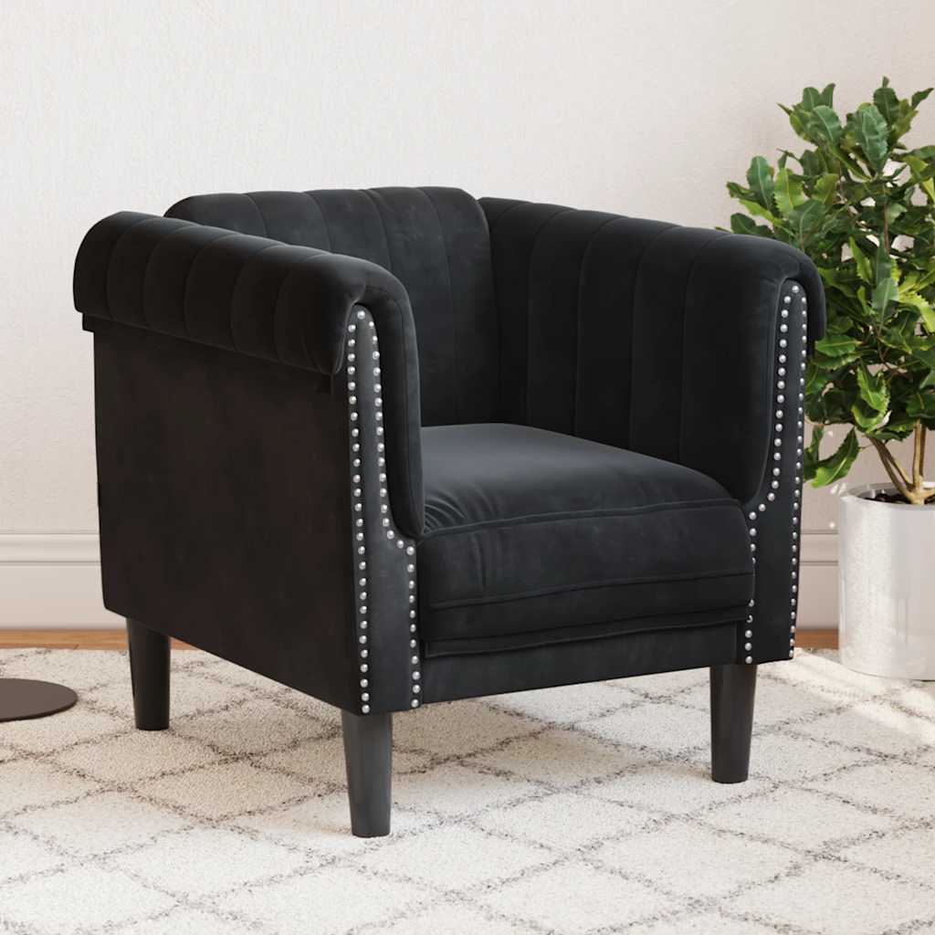 Vidaxl Sofa Chair Black Velvet