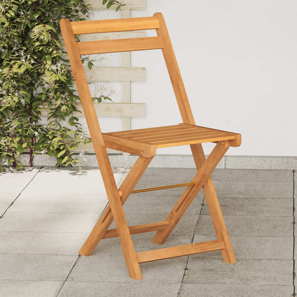 Vidaxl Folding Bistro Chairs 6 Pcs Solid Wood Acacia
