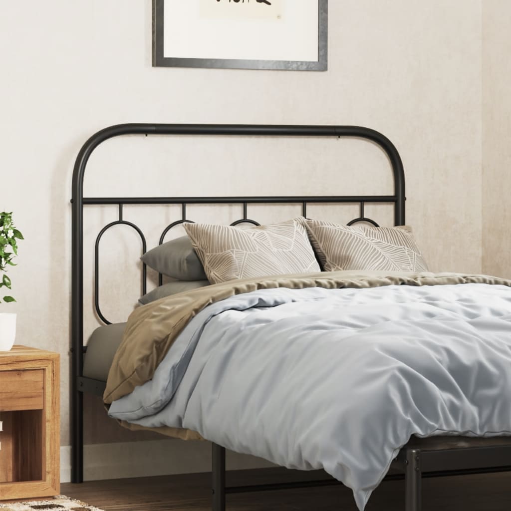 Vidaxl Metal Headboard Black 39.4