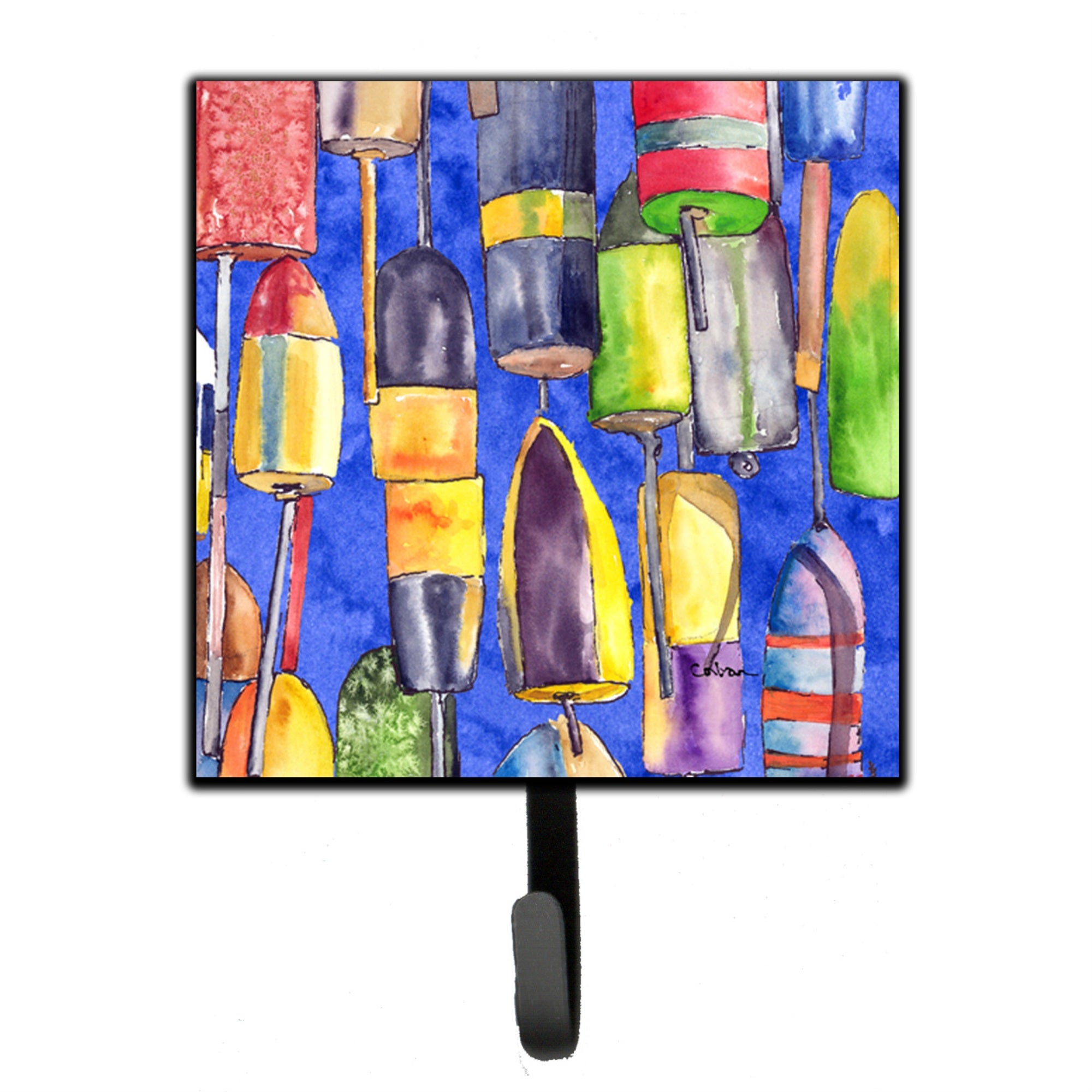 Caroline'S Treasures 8723-3Sh4 Lobster Buoys Leash Holder Or Key Hook 8723, Small, Multicolor