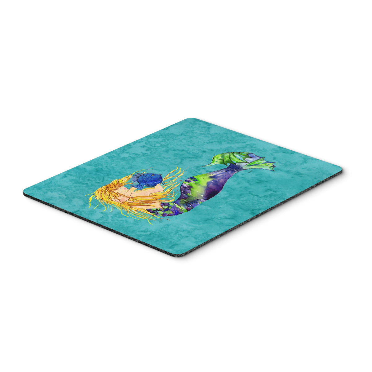 Caroline'S Treasures Blonde Mermaid On Teal Mouse Pad/Hot Pad/Trivet (8724Mp)