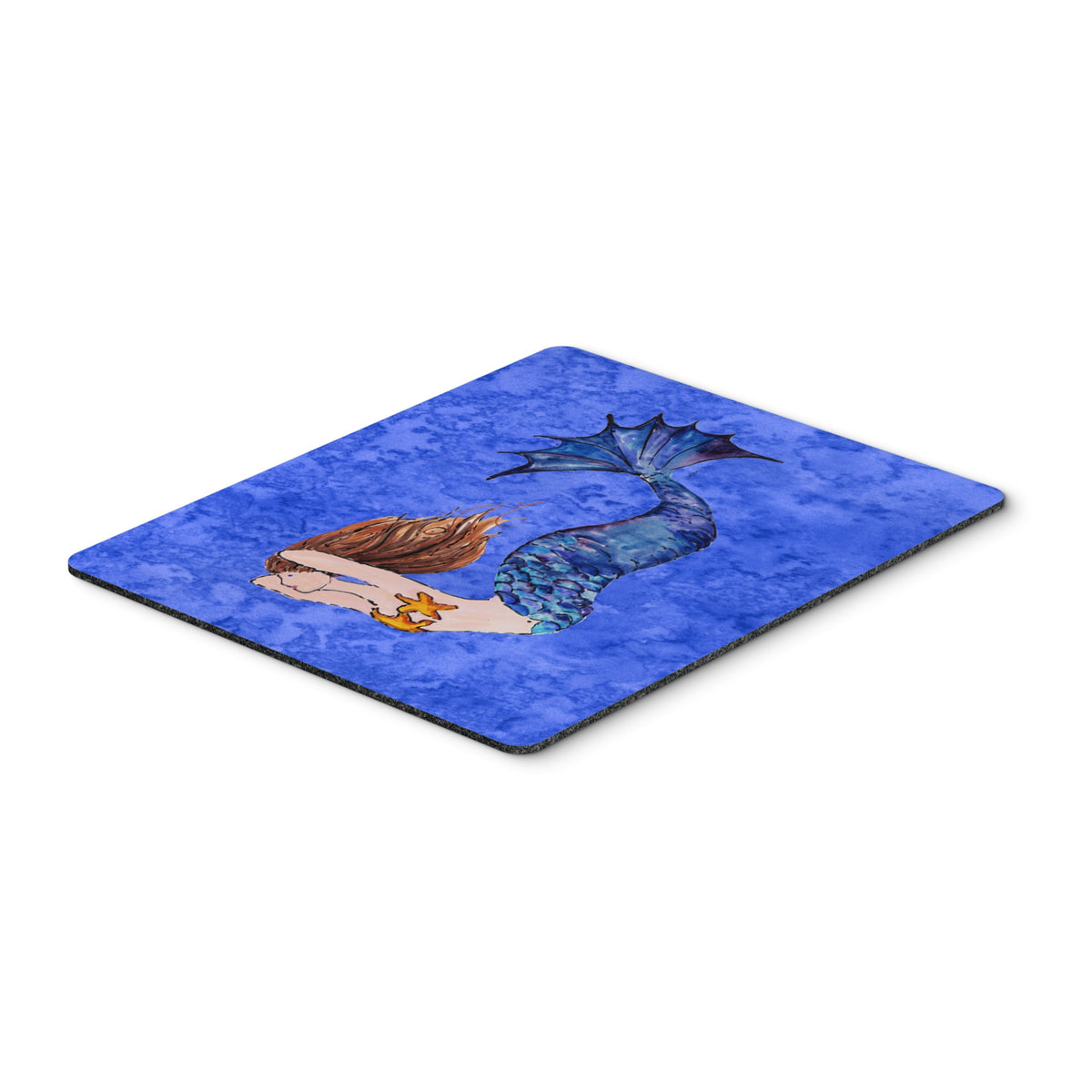 Caroline'S Treasures Brunette Mermaid On Blue Mouse Pad/Hot Pad/Trivet (8725Mp)