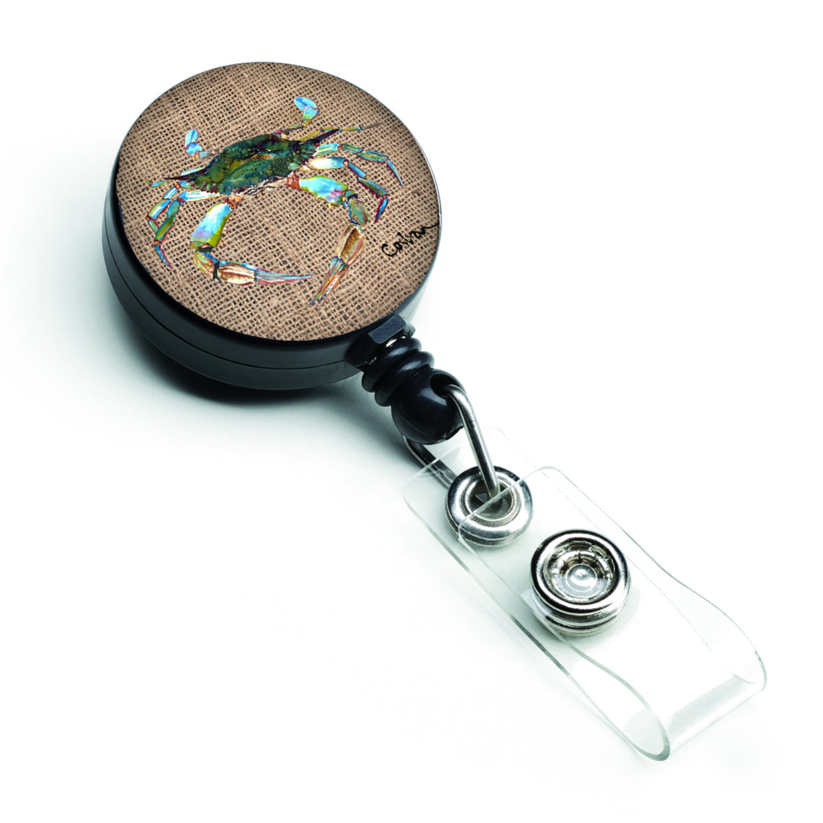 Caroline'S Treasures Crab Retractable Badge Reel, Multicolor (8731Br)