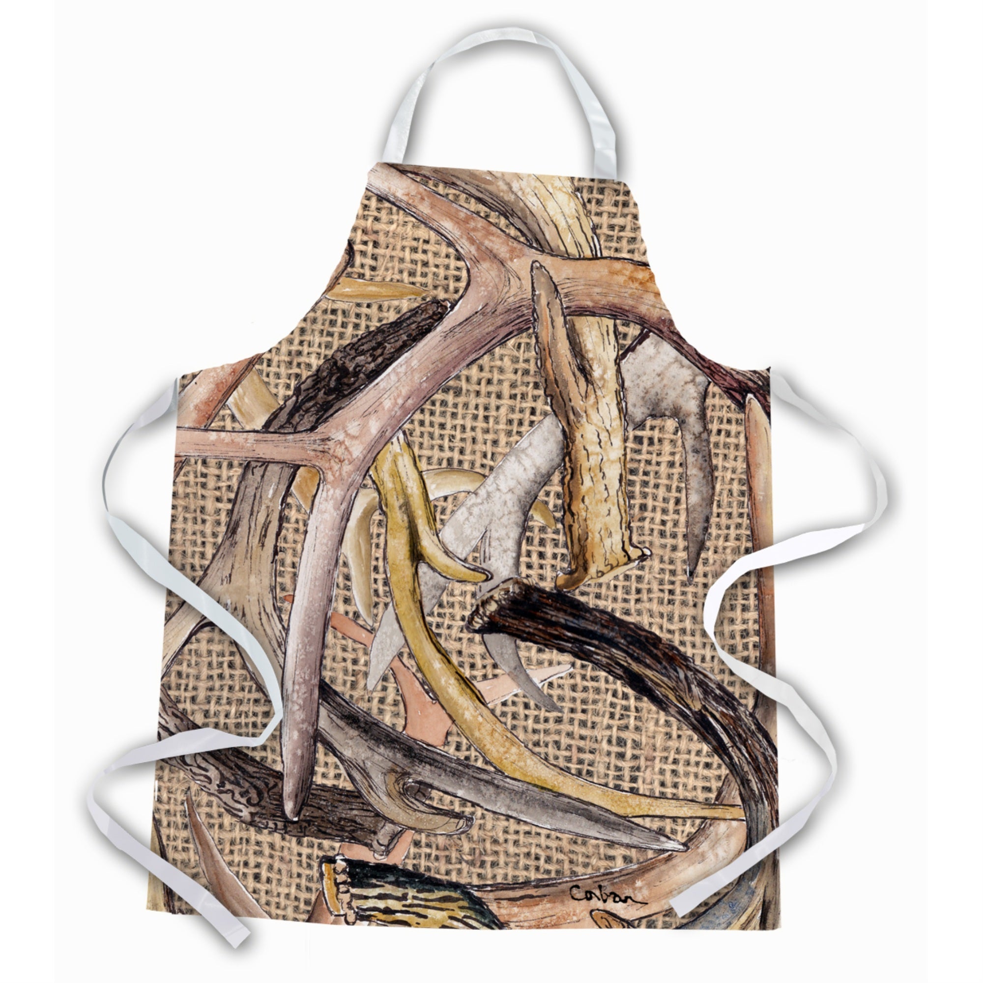 Caroline'S Treasures 8732Apron Deer Horns Apron, Large, Multicolor