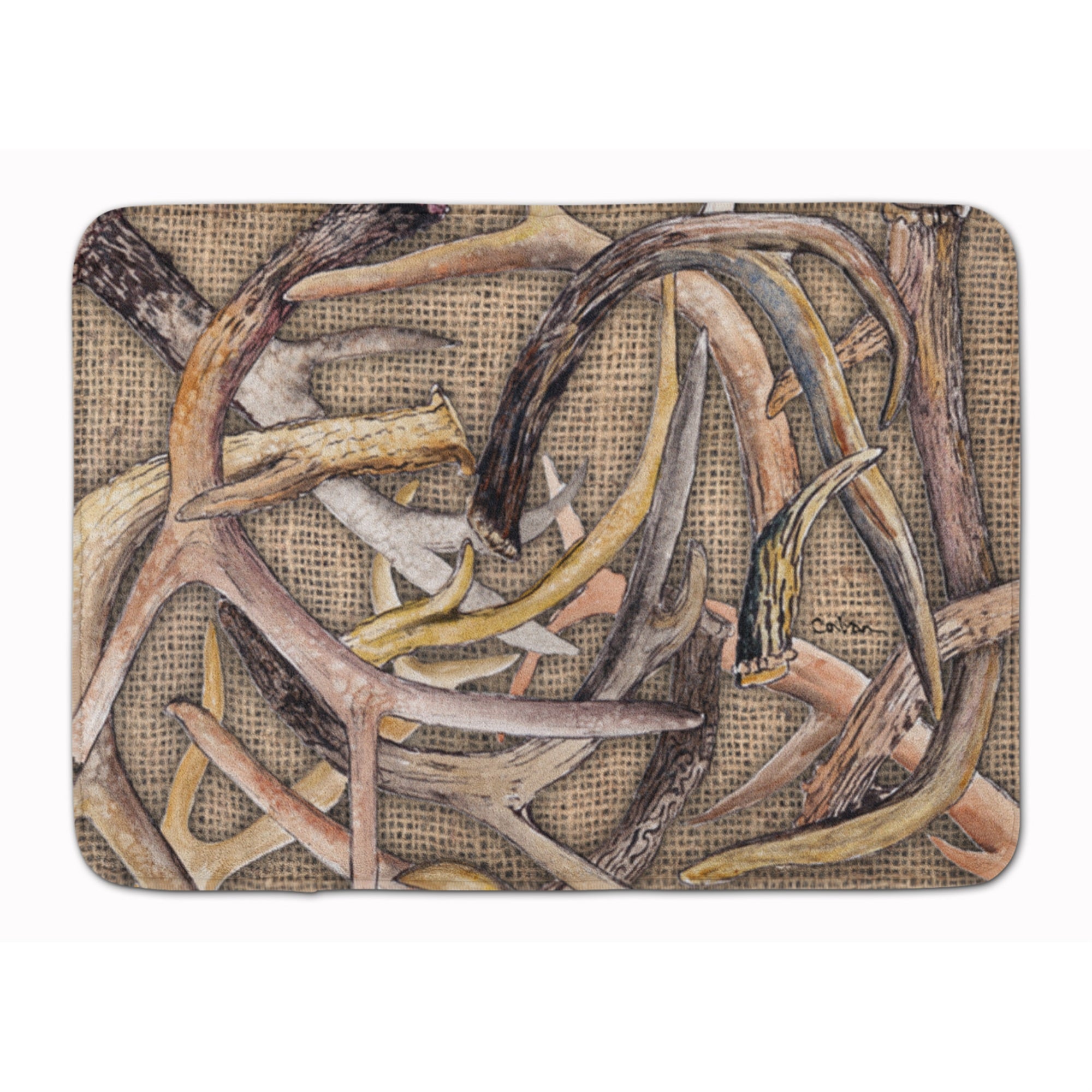 Caroline'S Treasures Deer Horns Floor Mat, 19 X 27, Multicolor