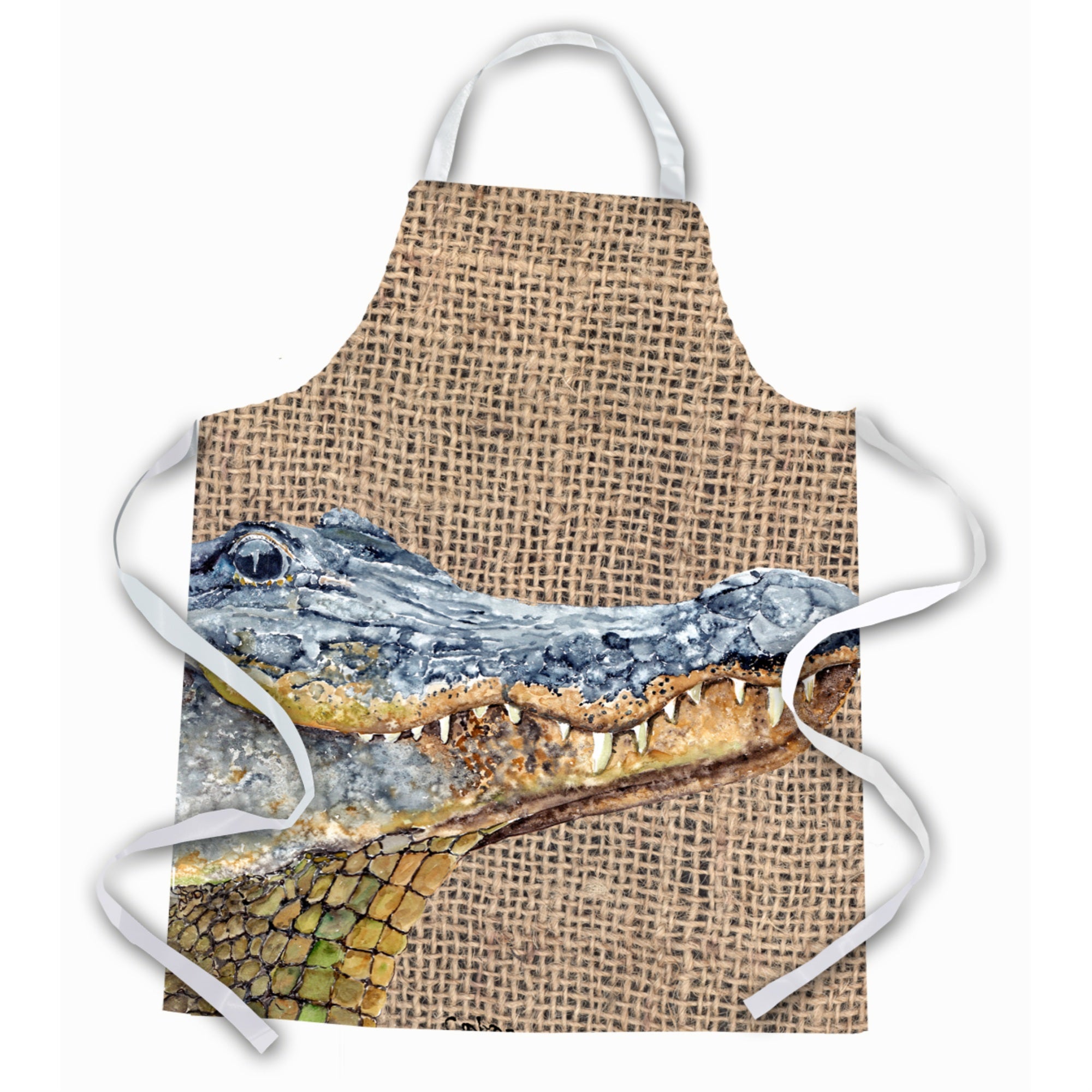 Caroline'S Treasures 8733Apron Alligator Apron, Large, Multicolor