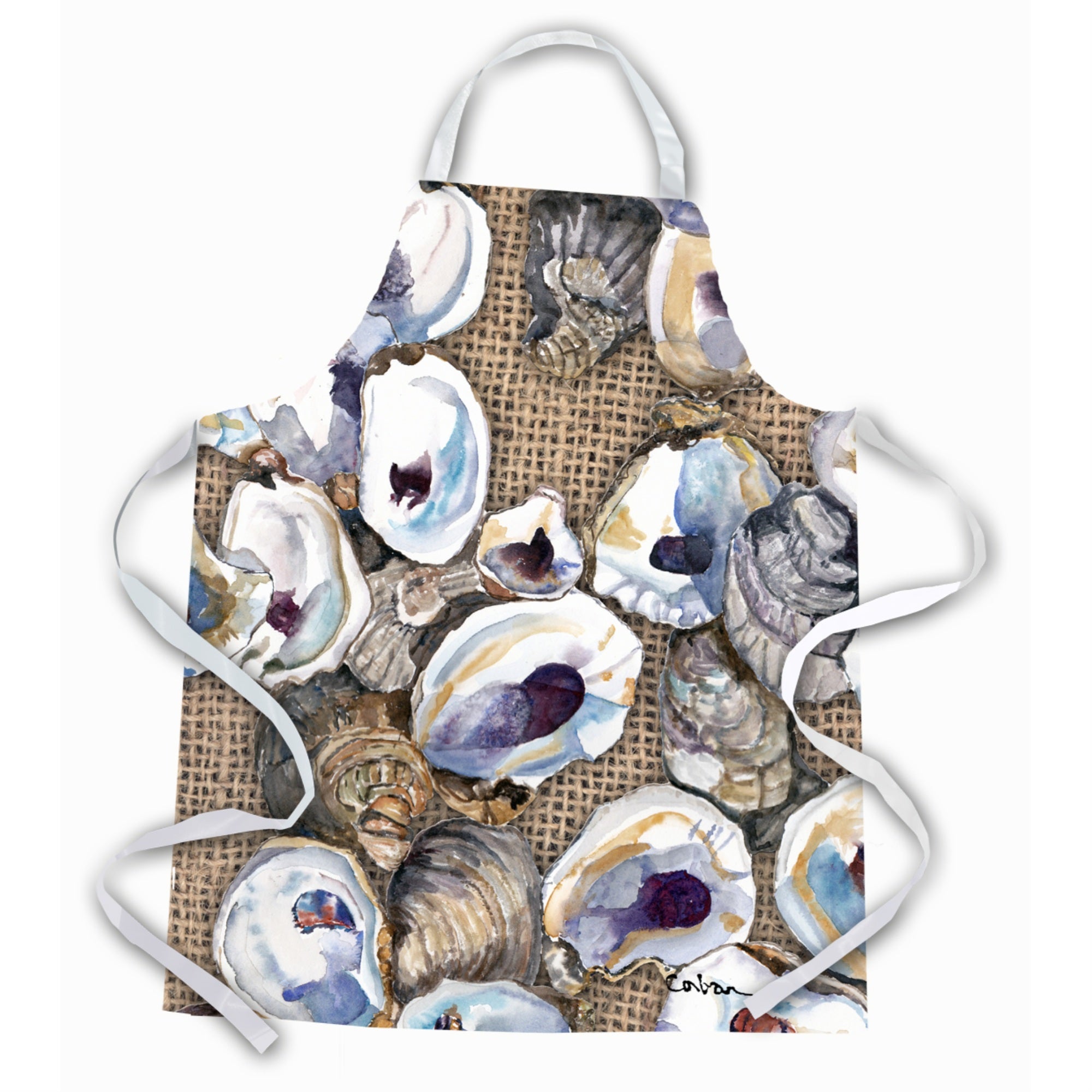Caroline'S Treasures 8734Apron Oyster Apron, Large, Multicolor