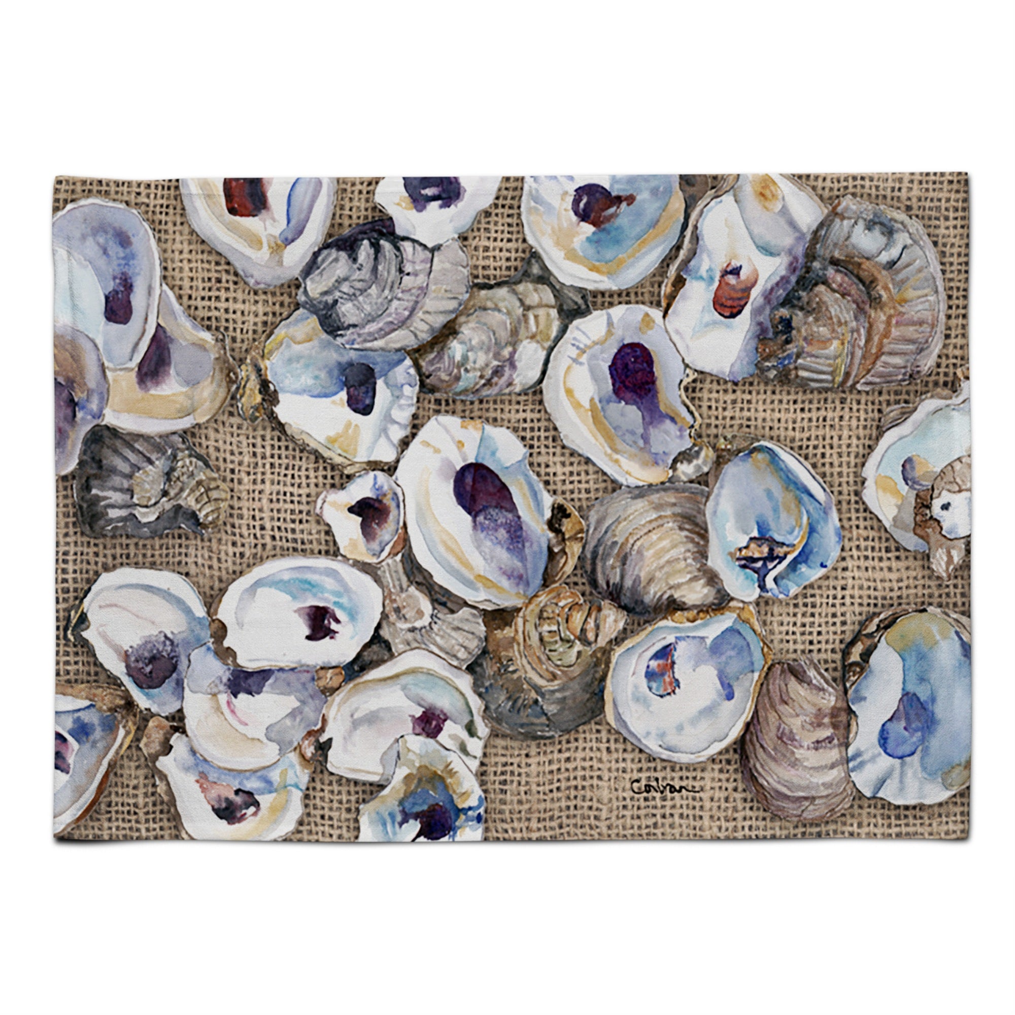 Caroline'S Treasures 8734Plmt Oyster Fabric Placemat, Multicolor
