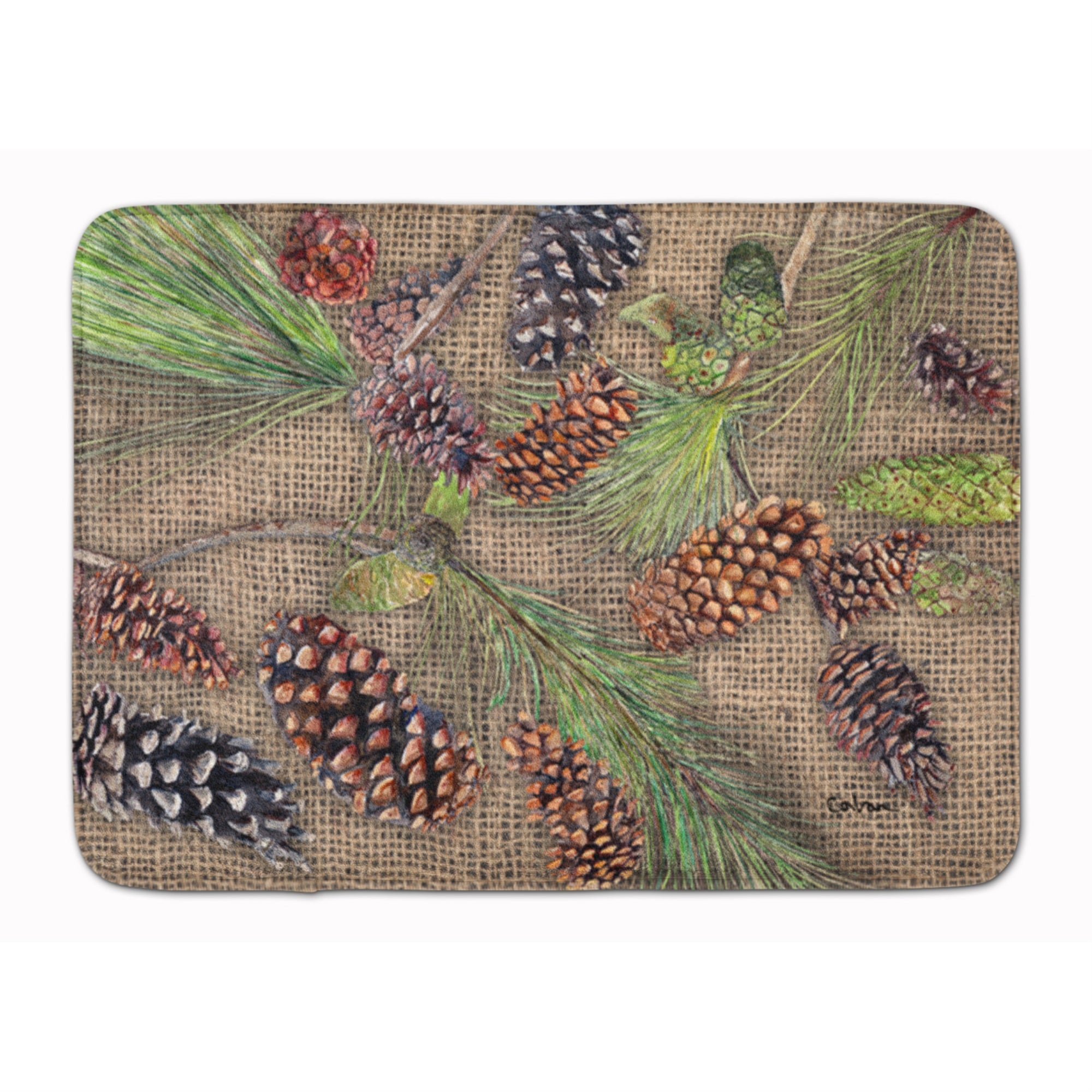Caroline'S Treasures Pine Cones Floor Mat, 19 X 27, Multicolor