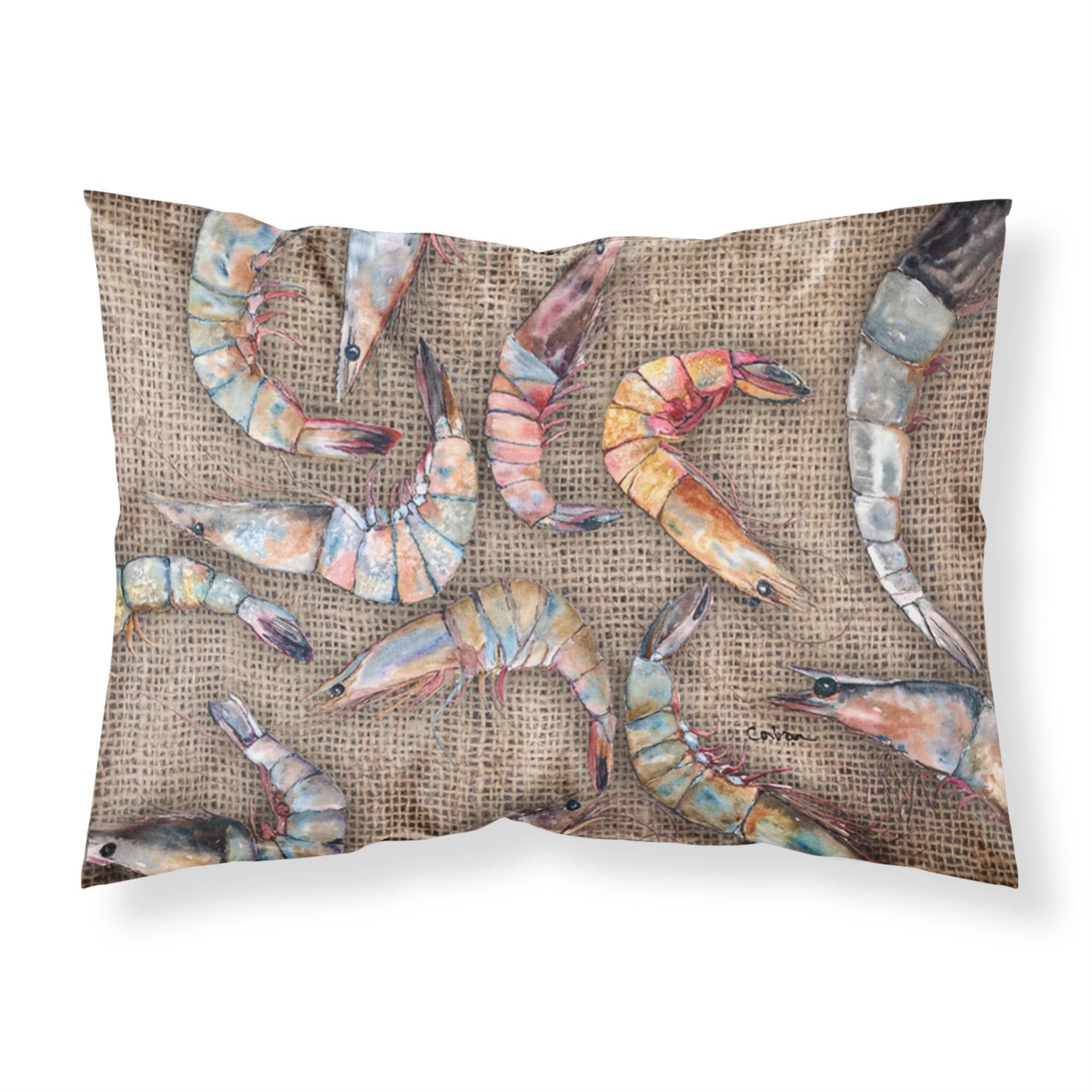 Caroline'S Treasures 8738Pillowcase Shrimp Moisture Wicking Fabric Standard Pillowcase, Large, Multicolor